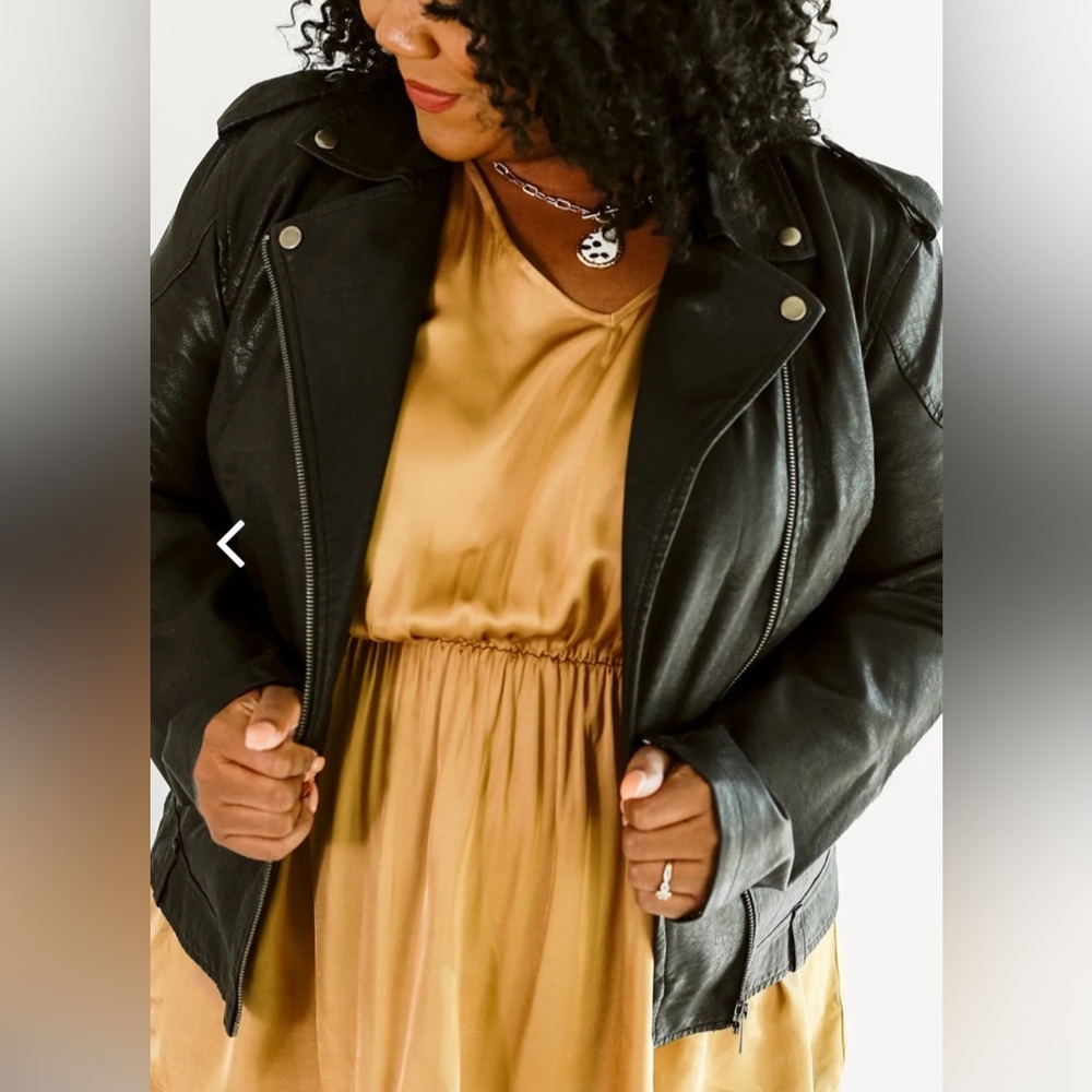 Leather jacket sz 2XL black